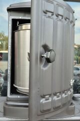 Önden kapaklı soba- Kovalı soba-önden açılır kapaklı soba mat siyah