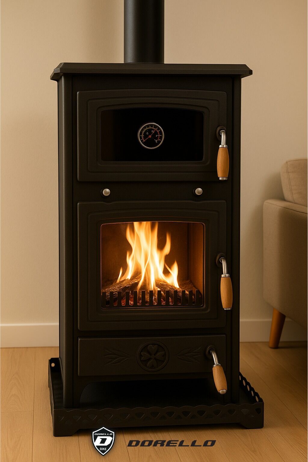 döküm soba  kuzine soba fırınlı soba mf92 model