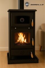 döküm soba  kuzine soba fırınlı soba mf92 model