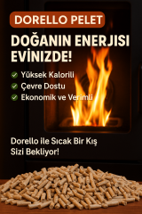 Dorello Pelet Yakıt 15 Kg – Endüstriyel ve Bireysel Kullanıma Uygun