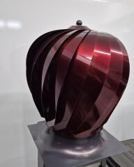 Dorello Metal Rüzgar Gülü Baca Havalandırma Başlığı – Bordo Elektrostatik Boya