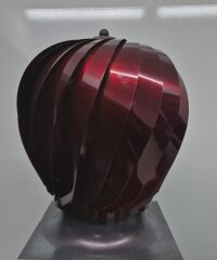 Dorello Metal Rüzgar Gülü Baca Havalandırma Başlığı – Bordo Elektrostatik Boya