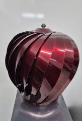 Dorello Metal Rüzgar Gülü Baca Havalandırma Başlığı – Bordo Elektrostatik Boya