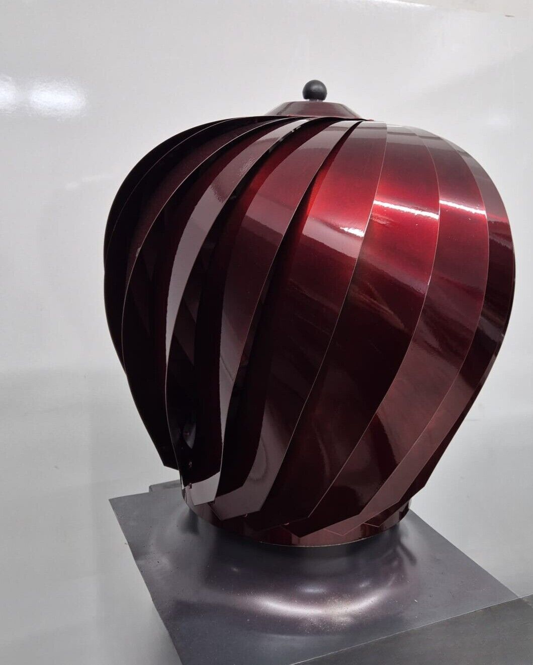 Dorello Metal Rüzgar Gülü Baca Havalandırma Başlığı – Bordo Elektrostatik Boya