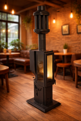 Pelet Sobası Camlı Model ve dorello pelet sobası