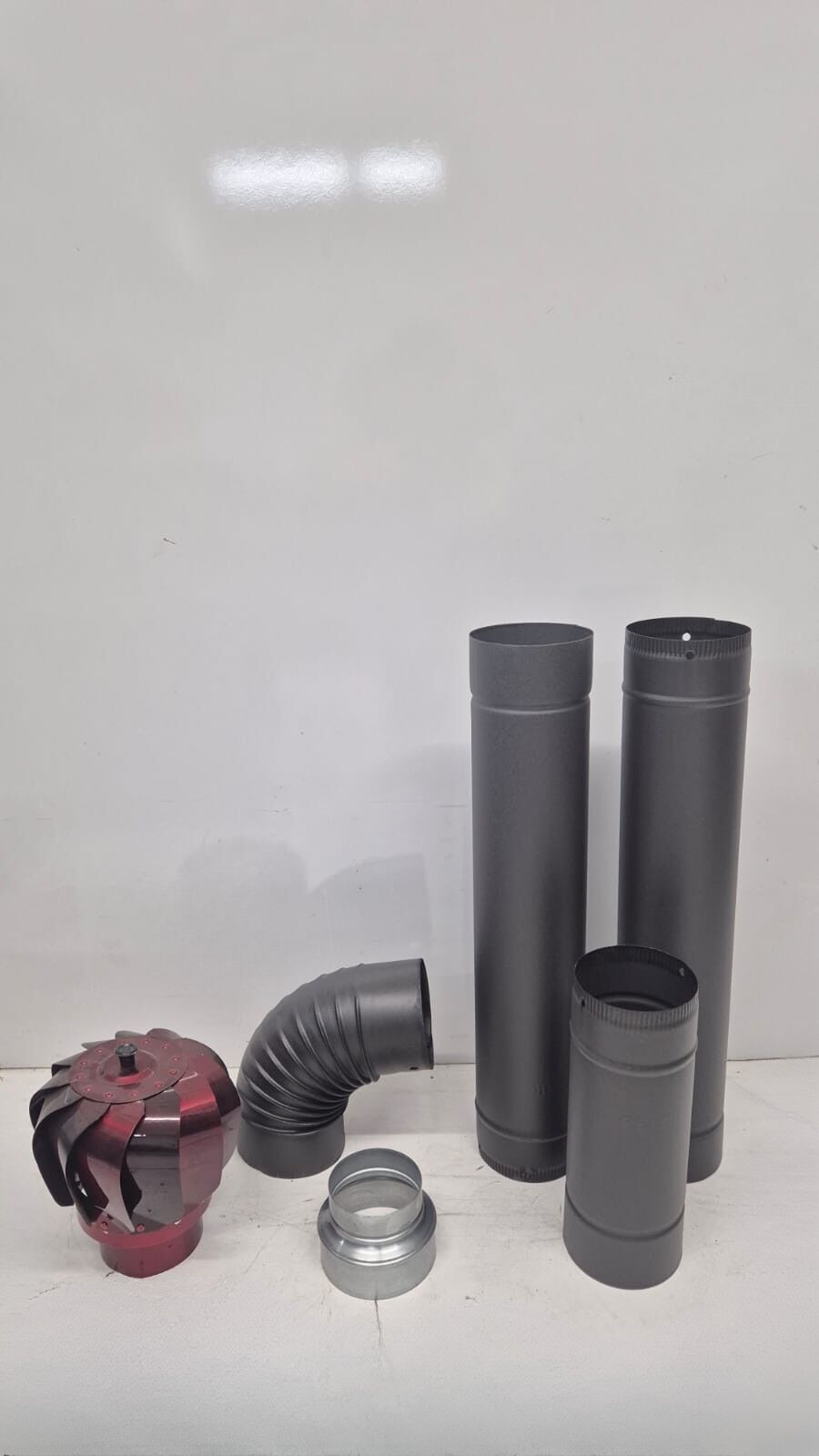 Fırıldaklı Boru Seti (2 Adet 70 cm, 1 Adet 33 cm Boru, Dirsek ve 10’’ → 13’’ Dönüştürücü Aparat)