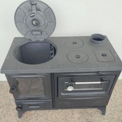 Dorello Döküm Kuzine Soba – Fırınlı, Camlı, Odun Kömür Uyumlu