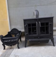 Dorello Şömine Soba Döküm – Yüksek Isı Verimli, Camlı Odun Sobası