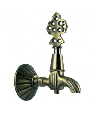 Dekoratif Pirinç Musluk  Antik Musluk  Vintage Duvar Tipi Musluk