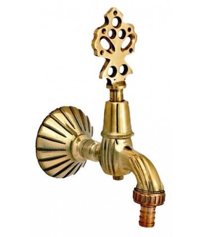 Pirinç Bahçe Musluğu  Klasik Tasarım Musluk  Retro Dekoratif Musluk
