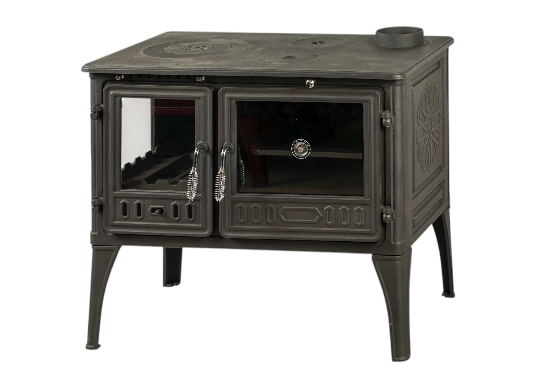 Fırınlı Döküm Şömine Soba Kuzine Soba Camlı, Yüksek Isı Verimli