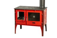 Camlı Fırınlı Döküm Kuzine Soba – Isıtma ve Pişirme Bir Arada