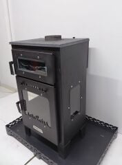 Pelet Soba Fırınlı Pelet Soba Yüksek Verimli, Ekonomik ve Çevre Dostu Isınma Pelet ve Odun yakar Beylik Model
