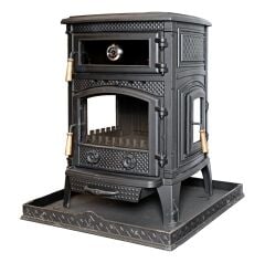 Döküm Şömine Soba Kuzine Soba Fırınlı Soba DRL 009 GEMLİK MODEL
