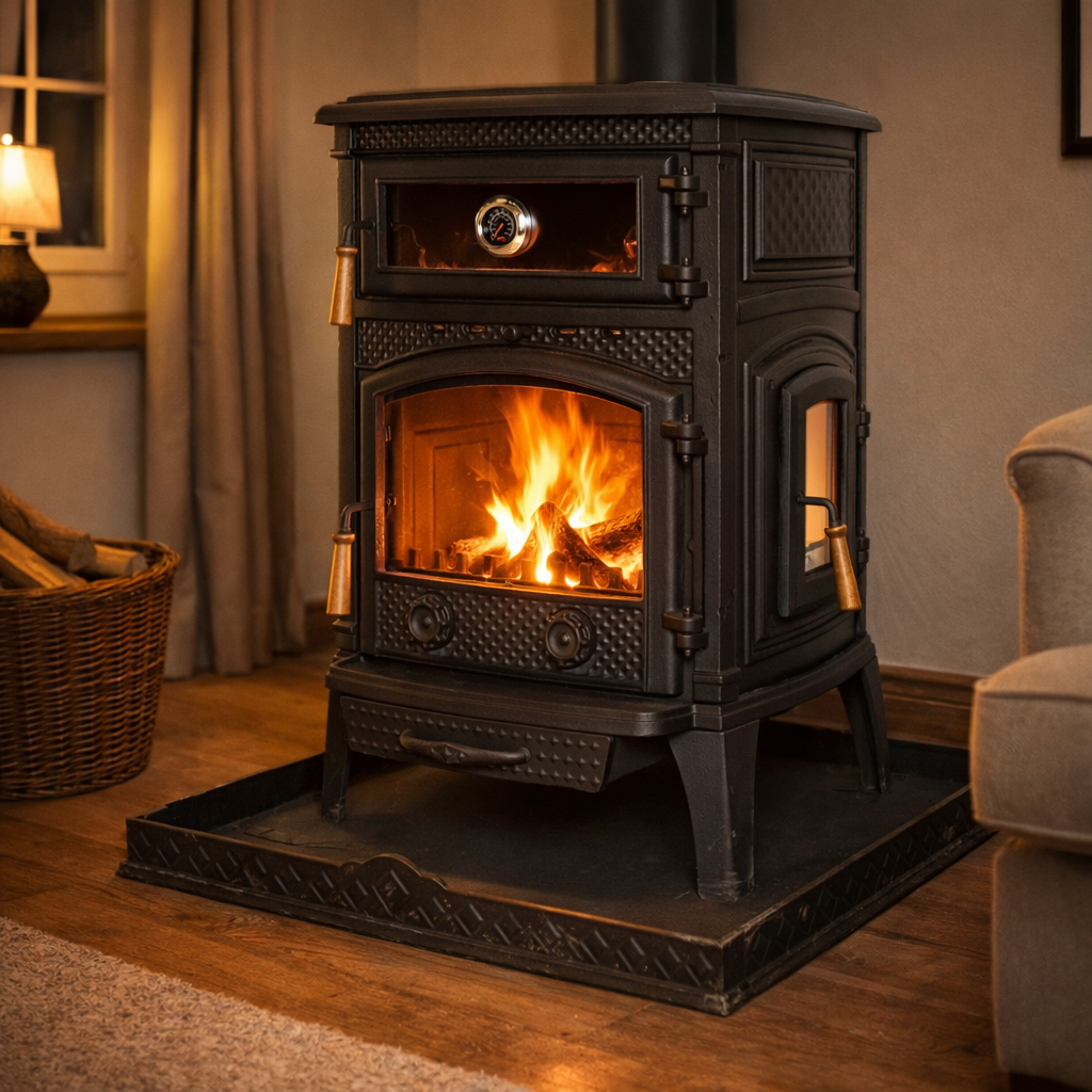 Döküm Şömine Soba Kuzine Soba Fırınlı Soba DRL 009