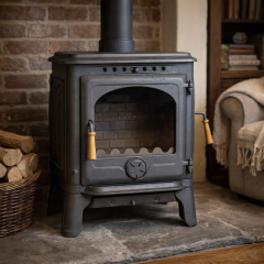 Şömine Soba Yandan Camlı Soba Döküm Soba DRL 034